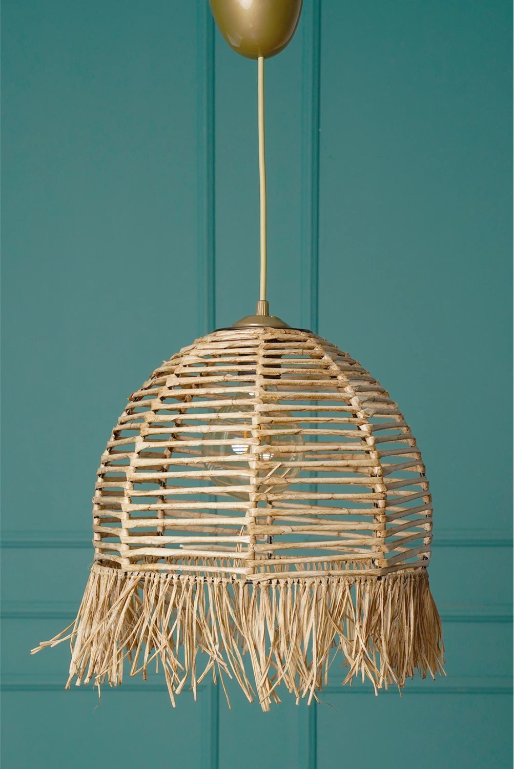 Llambë varëse për tavan, bambu dhe dru, FH7371, 30x30x80 cm Llambë varëse për tavan, bambu dhe dru, FH7371, 30x30x80 cm