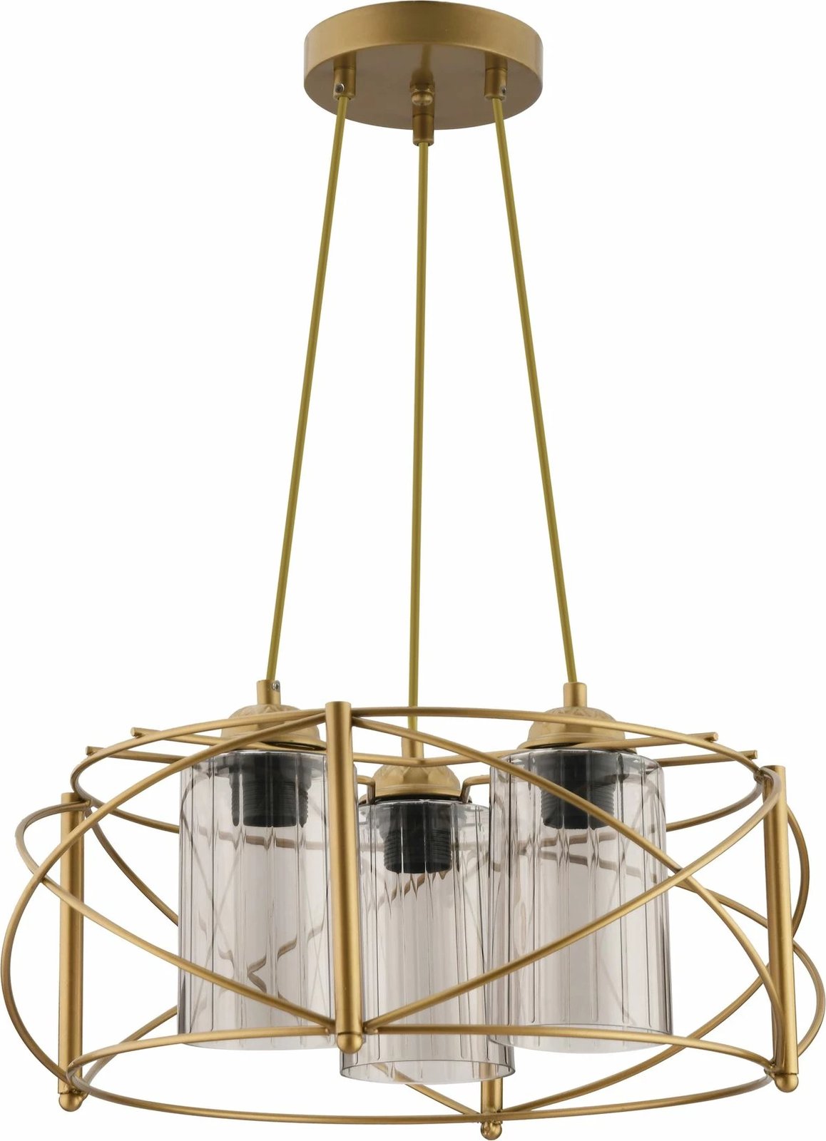 Llambë tavani Opviq, xham Dratkruh, ngjyrë ari dhe gri