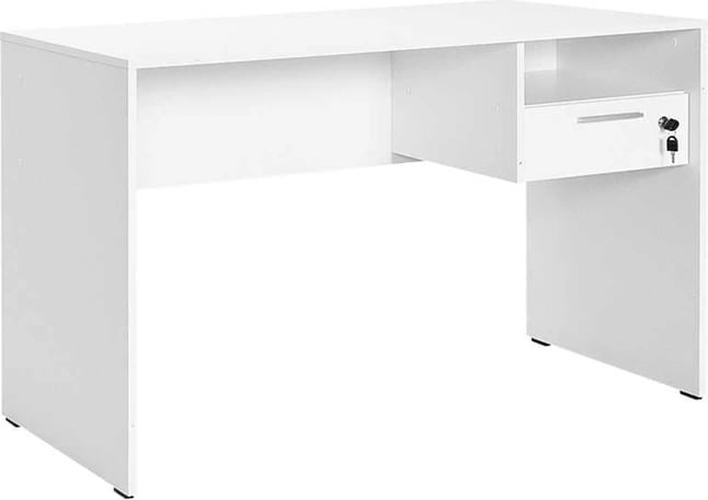 Tavolinë pune Concept I, ngjyrë e bardhë diamont, 120x60x75cm