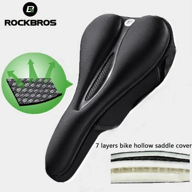 Mbulesë sedilje biçiklete Rockbros LF047-S, silikon + shkumë memorie, e zezë, M