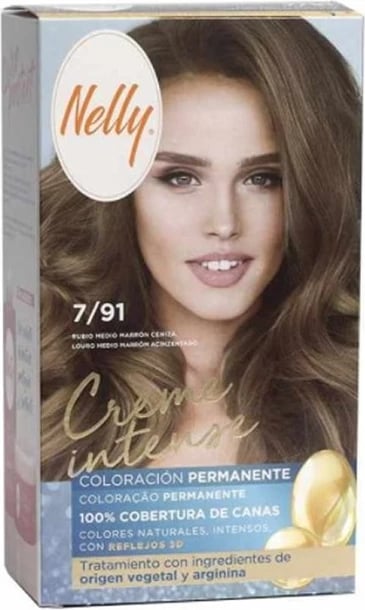 Bojë për flokë Nelly Creme Intense Tint 7/91 unisex Medium Blonde Ash Brown