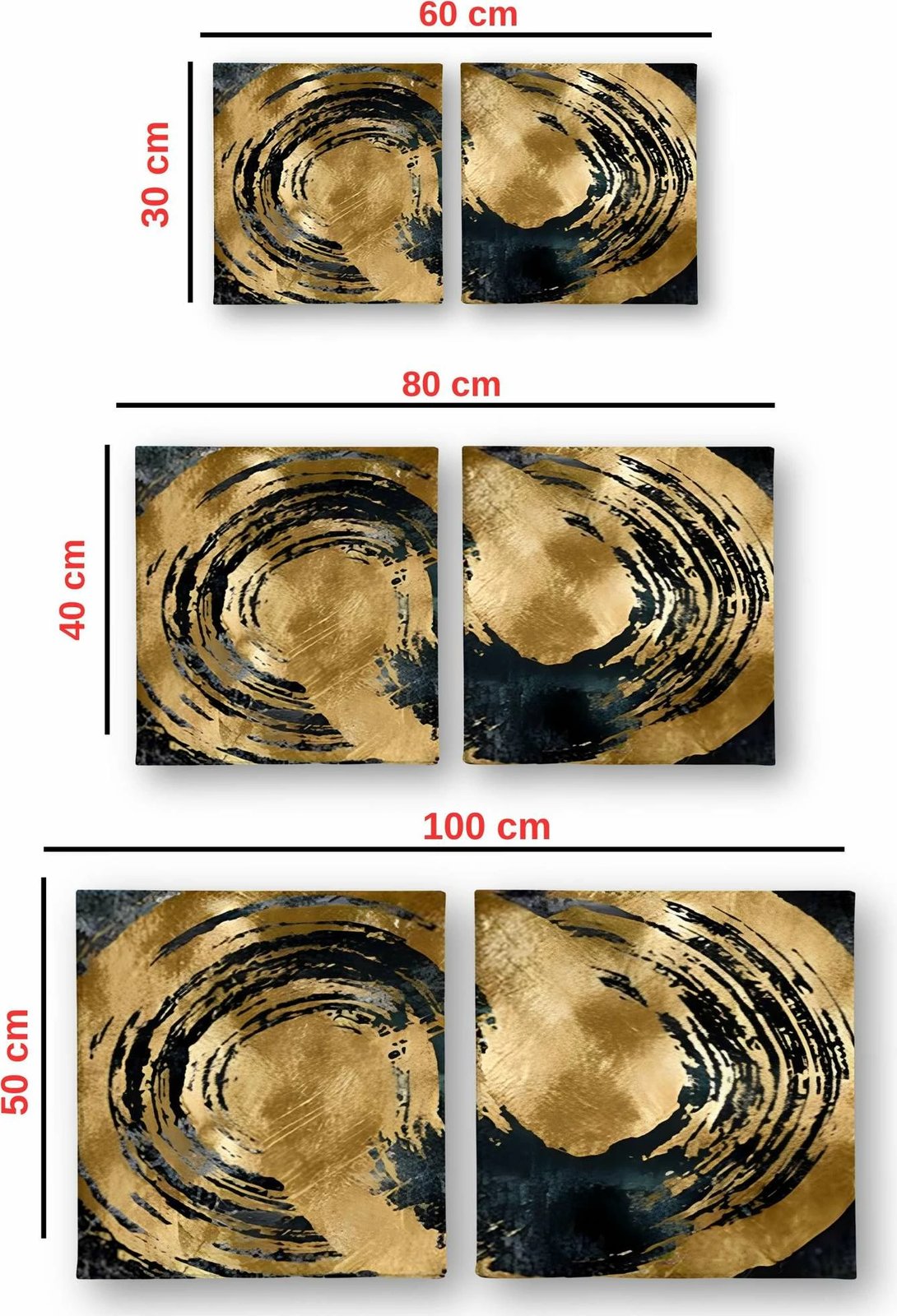 Pikturë dekorative në kanavacë (2 copë), Wallity, ASR_CNV2-12, 40x40