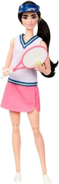 Kukull Barbie Mattel Made to Move Tenis, HKT73, me aksesorë