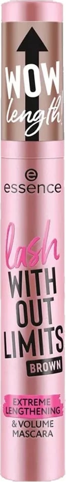 Maskara Essence Cosmetics Lash With Out Limits Extreme Lengthening & Volume, kafe, 13ml