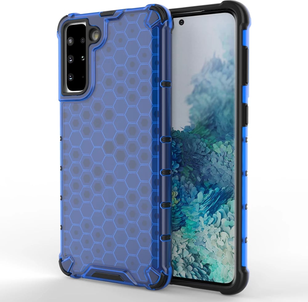 Mbështjellës Hurtel Honeycomb Case armor për Samsung Galaxy S21+ 5G, Blu