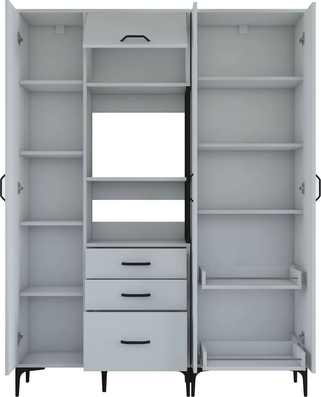 Dollap shumëpërdorimësh, ngjyrë e bardhë, Skye Decor, JE131 - 2989