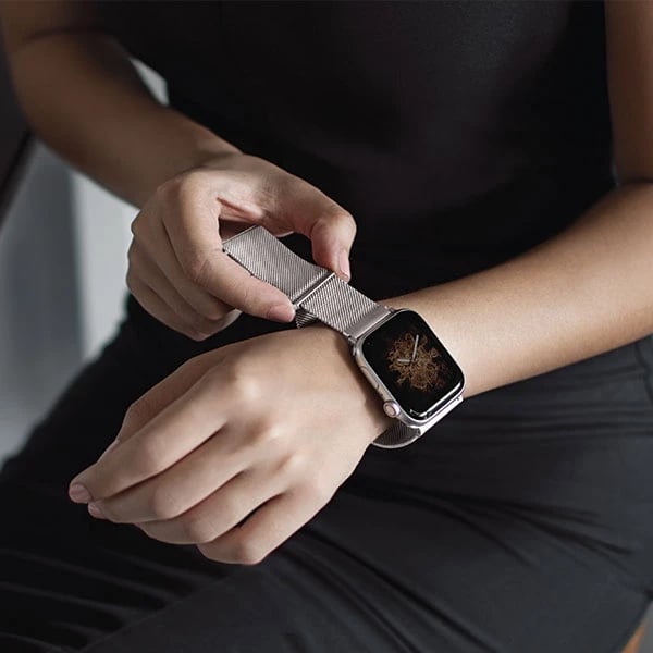 Rrip çeliku për Apple Watch UNIQ Dante, 38/40/41mm, rozë e artë