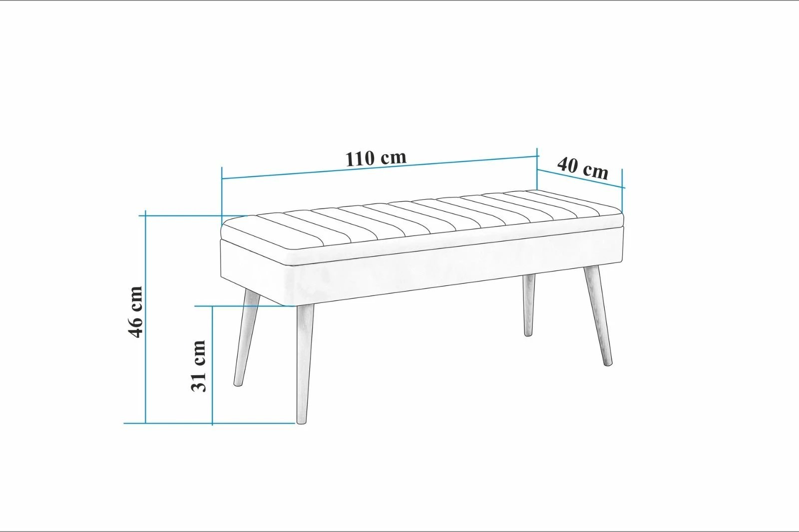 Bankë Hanah Home, Vina Bench Soho, ngjyrë arre