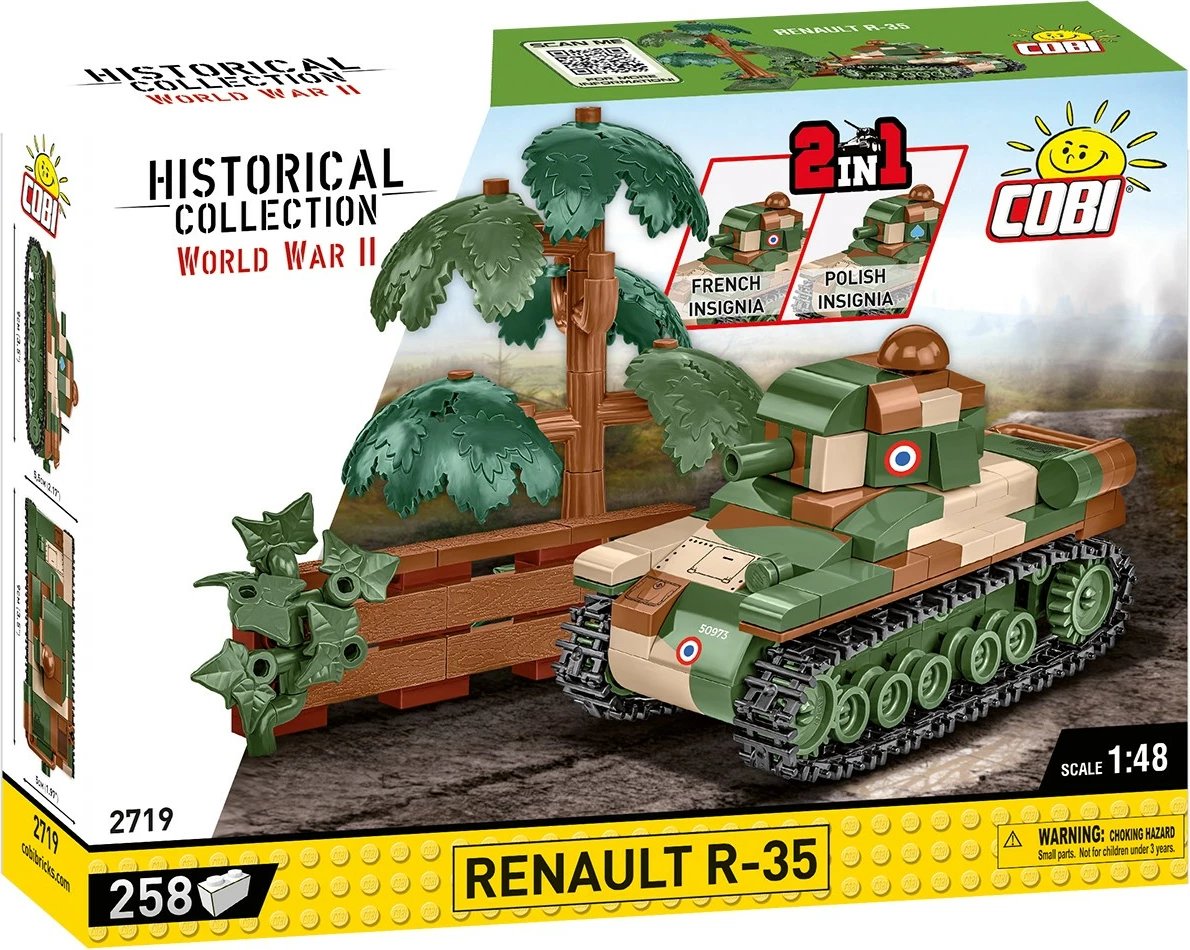 Set ndërtimi Cobi Klocki Renault R-35, 258 pjesë, plastikë