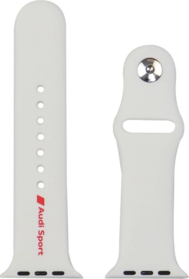 Rrip silikoni për Apple Watch Audi Sport, i bardhë, 44/45/46/49mm