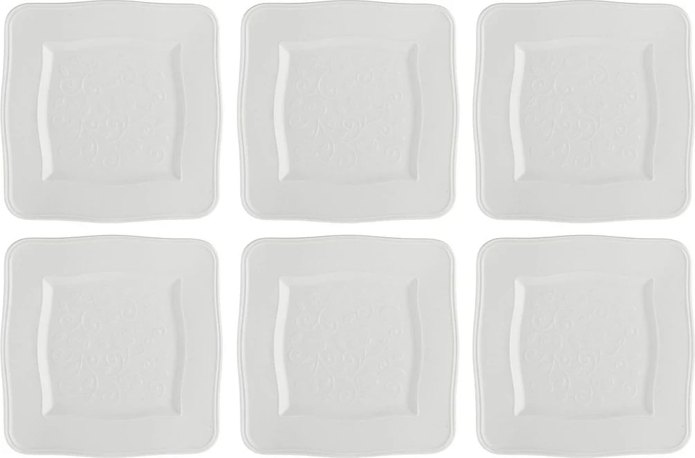Set pjatash katrore LA PORCELLANA BIANCA Florentina, 20 cm, të bardha