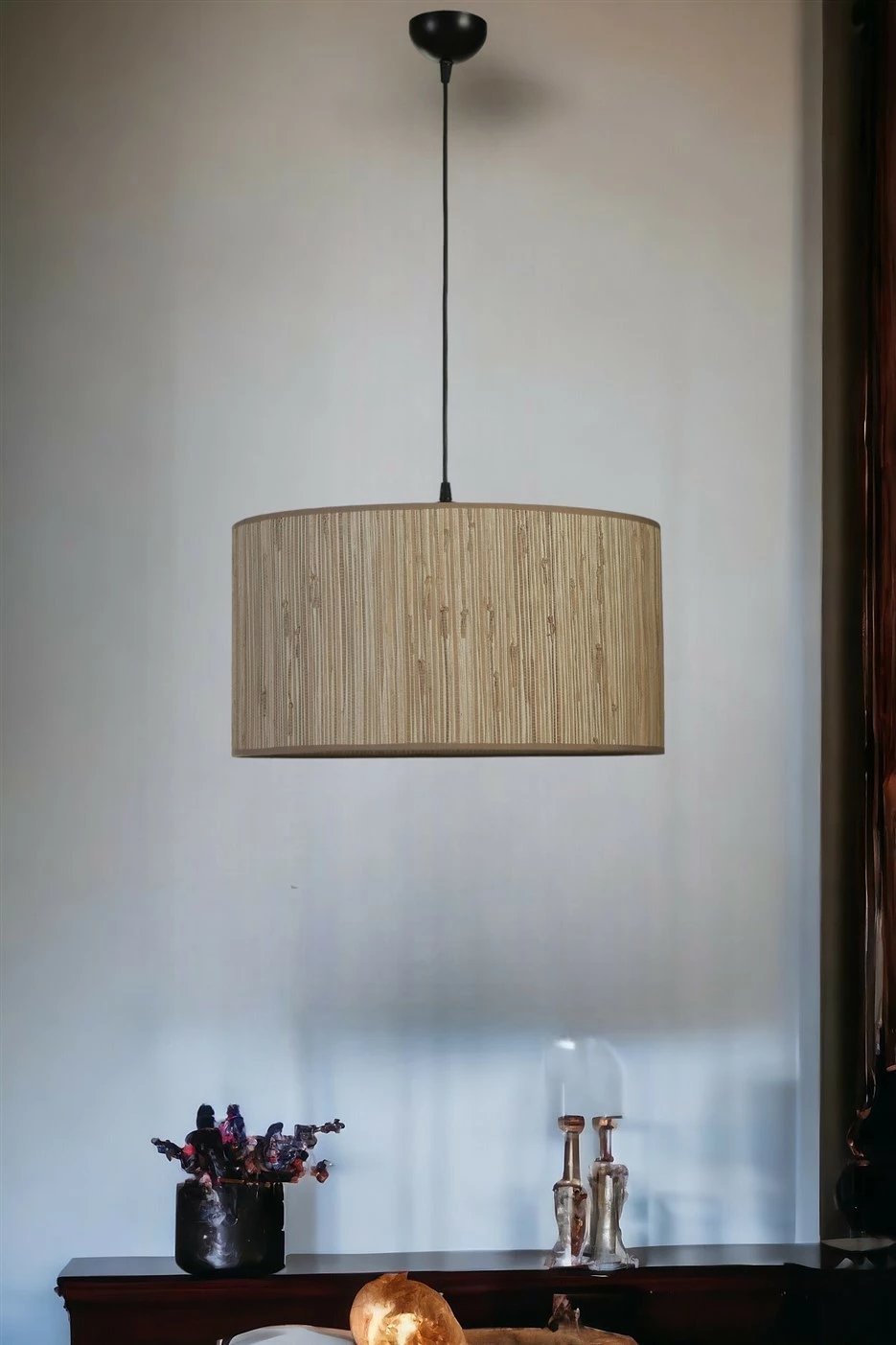 Llambë tavani Opviq, ngjyrë lisi dhe e zezë, 45x70cm