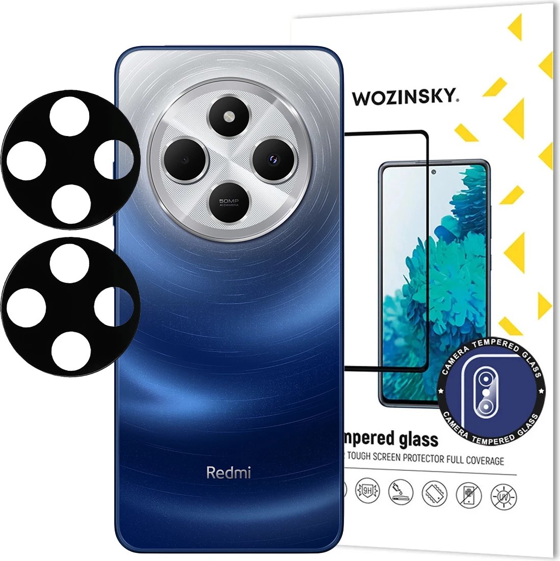Mbështjellës xhami për kamerë Wozinsky, Xiaomi Redmi Note 14 5G, 2 copë, transparent