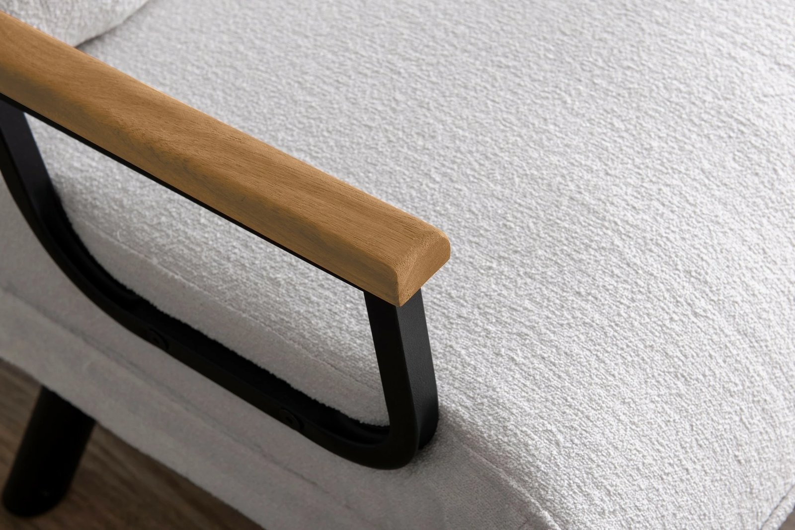 Krevat-karrige një vendës, Atelier del Sofa, Sando Single, teddy e bardhë