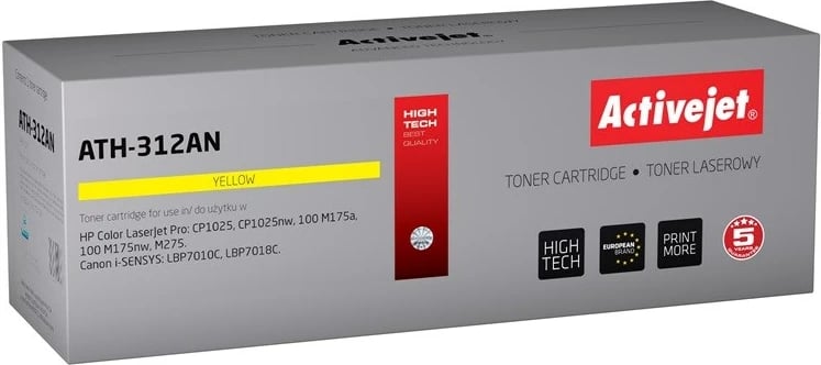 Toner zëvendësues Activejet ATH-312AN për printer HP, i verdhë
