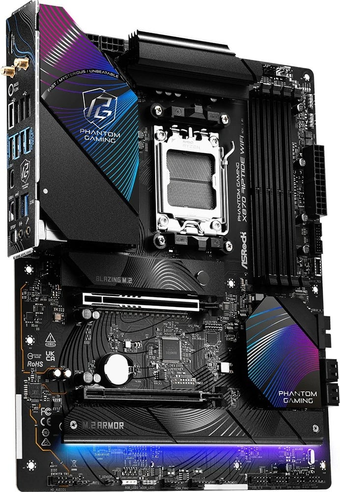 Pllakë amë ASRock X870 Riptide WiFi, Socket AM5, DDR5, 256 GB, e zezë