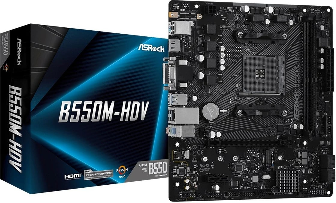 Pllakë amë ASRock B550M-HDV, Socket AM4, micro ATX