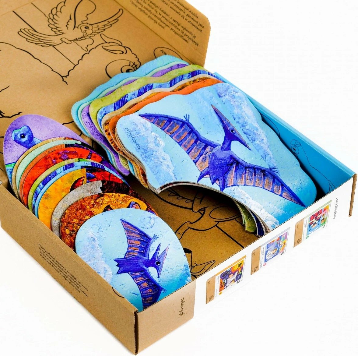 Puzzle dy-pjesësh Muduko 54437, dinosaurët dhe të vegjlit e tyre, 24 pjesë, për fëmijë