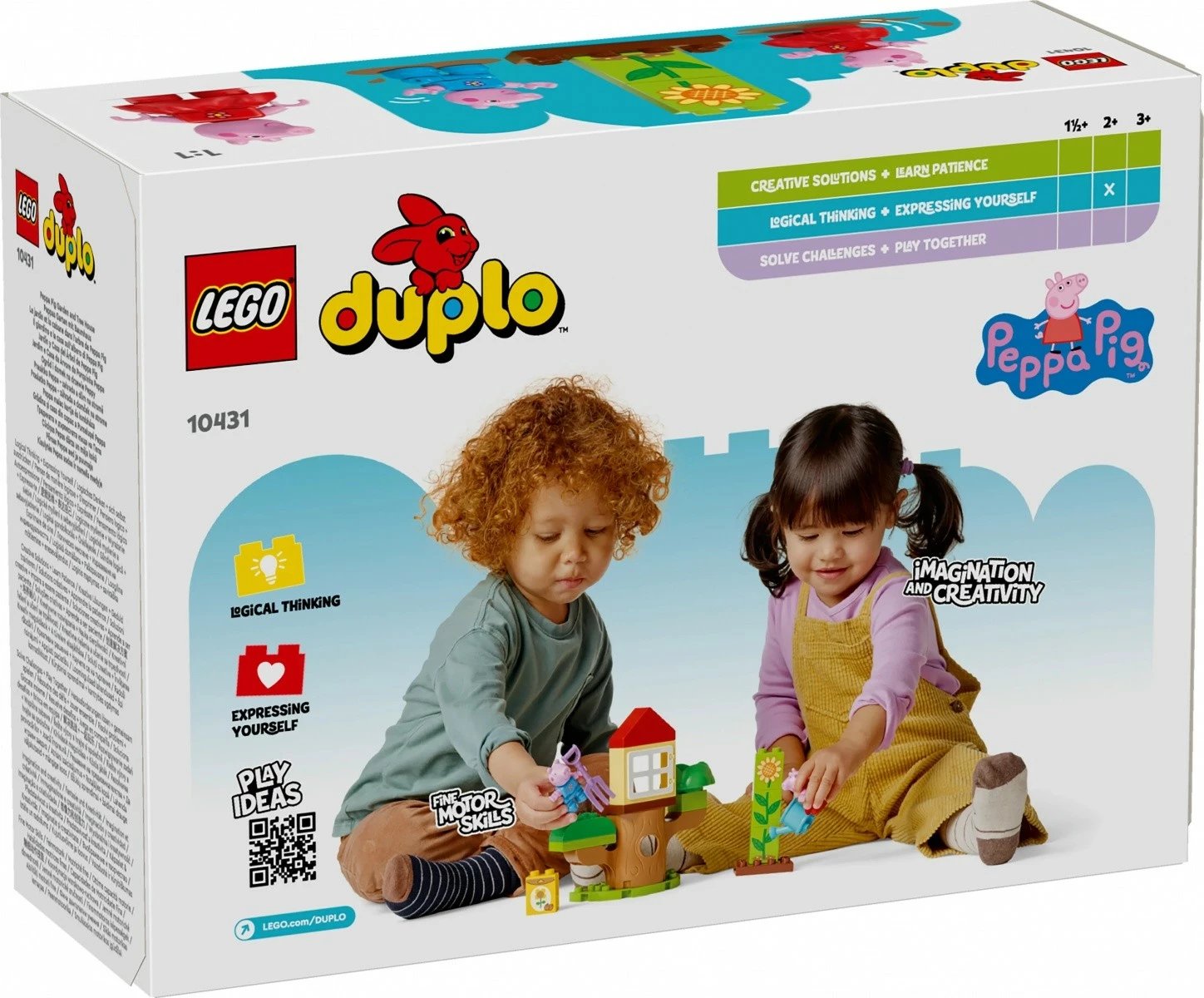 Set ndërtimi LEGO DUPLO Peppa Pig 10431, Kopshti dhe Shtëpiza në pemë, 20 pjesë