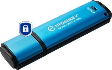 USB Kingston IronKey Vault Privacy 50C 512GB, USB Type-C, kaltër