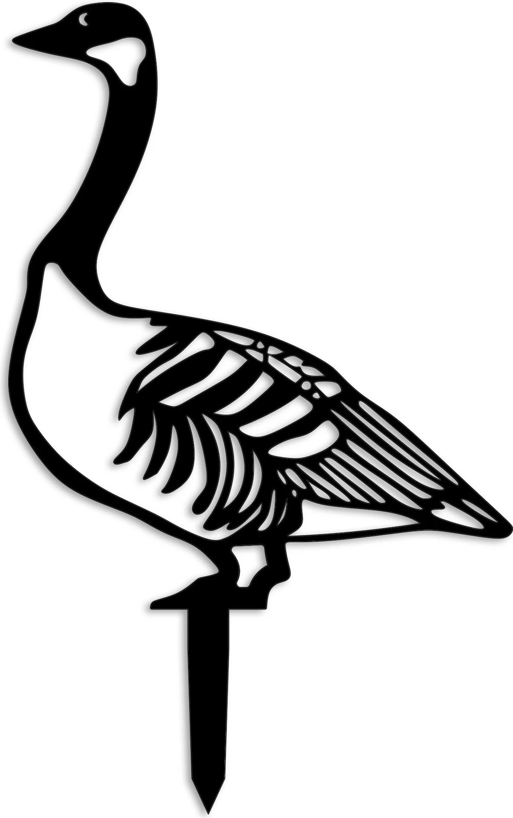 Objekt dekorativ për kopsht, dizajn Aberto, patë, e zezë, 60x37cm