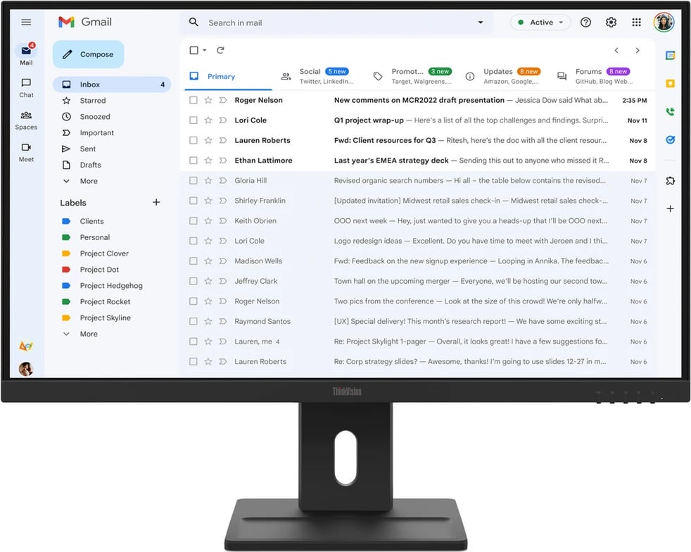 Monitor Lenovo ThinkVision E27-40 27", 64BCMAT4EU, e zezë