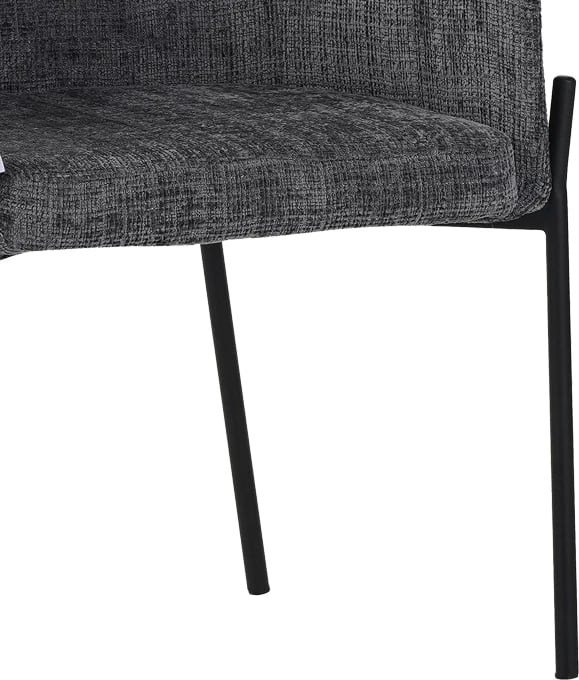 Karrige Tolerse Inart, ngjyrë gri e lehtë, këmbë metalike të zeza, 58x57x80cm