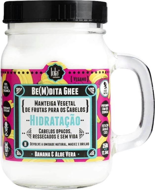 Maskë për flokë për femra Lola Cosmetics Be(M)dita Ghee me banane dhe aloe, 350g