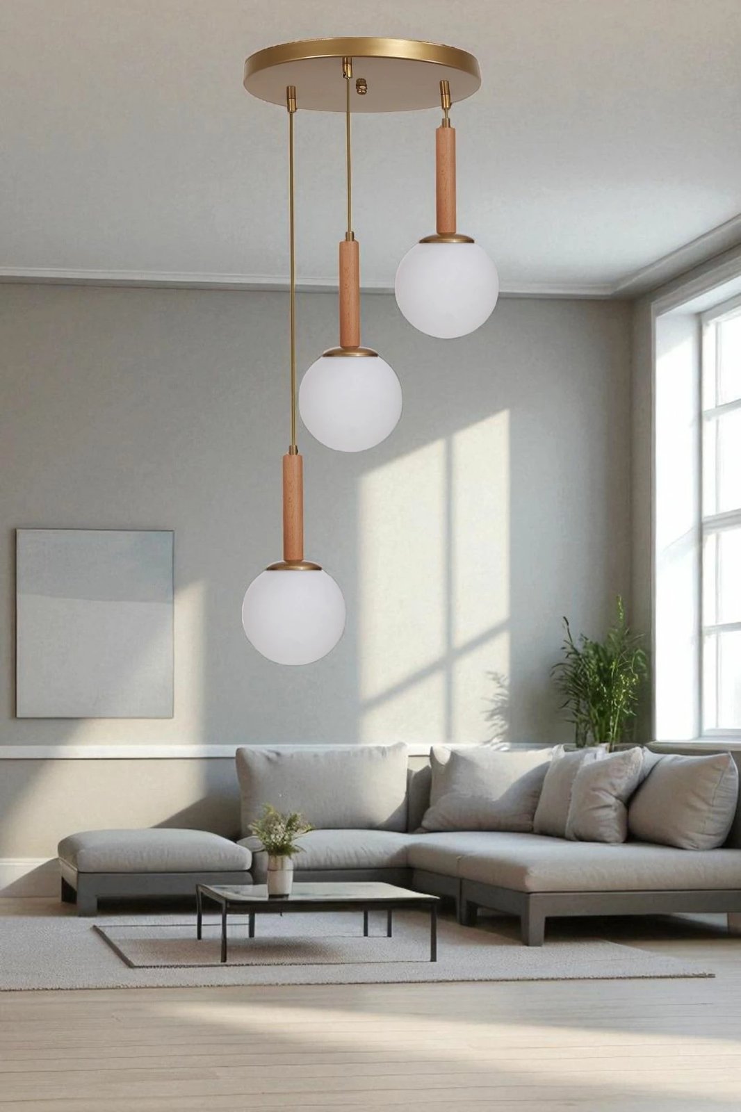 Llambadar Opviq, 9073-3, metal e xham, ngjyrë e bardhë, lis, ari