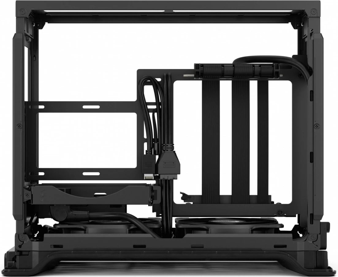 Kasë Fractal Design Era 2, Small Form Factor, ITX, Charcoal, panel druri