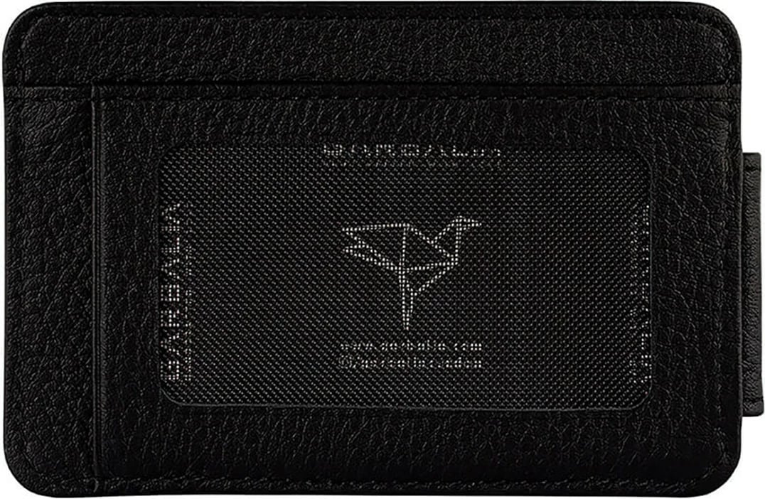 Portofol për burra, lëkurë e zezë, Zoozie Bags Pisa, 8x2x12 cm
