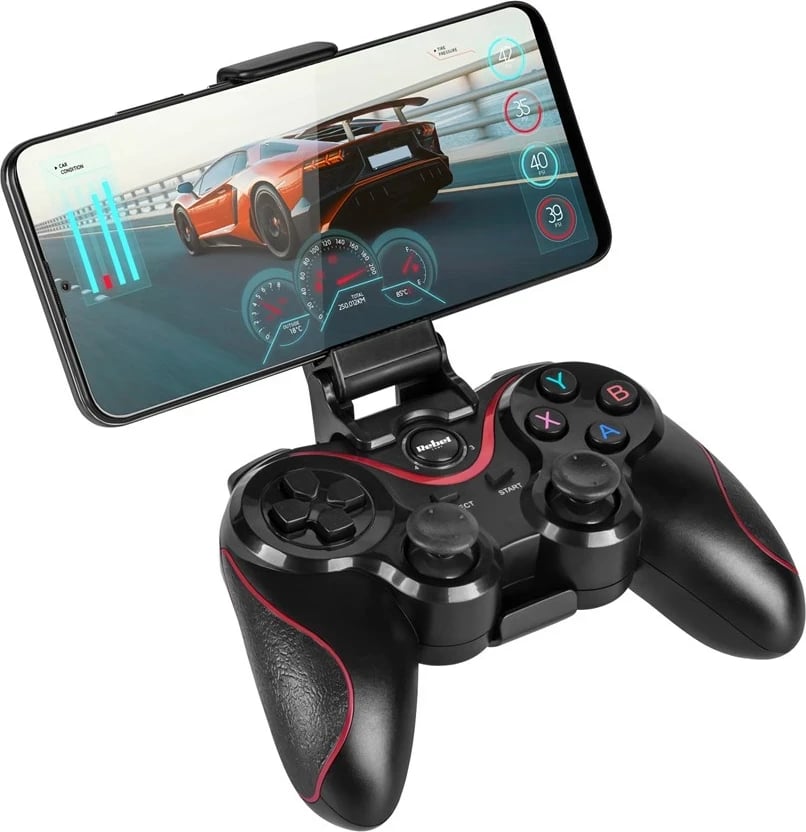 Gamepad Rebel KOM1180 wireless/USB për Android, PC, PS3, iOS, i zi