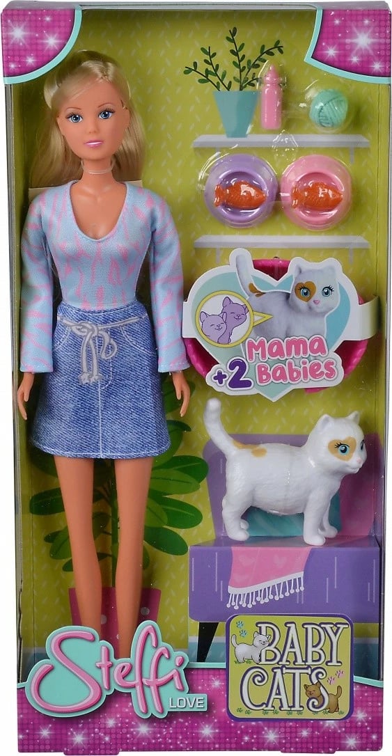 Set lodrash Steffi Love Simba 105733651 me kukull, mace shtatzënë dhe 2 kotele, me aksesorë