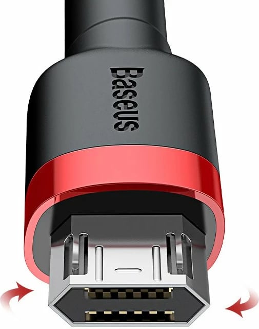 Kabllo Baseus Cafule, USB në micro USB, 3m, 2A, e zezë-kuqe Kabllo Baseus Cafule, USB në micro USB, 3m, 2A, e zezë-kuqe