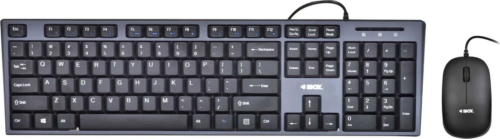 Tastierë dhe maus IBOX IKMS606, USB, QWERTY, Anglisht, E zezë Tastierë dhe maus IBOX IKMS606, USB, QWERTY, Anglisht, E zezë