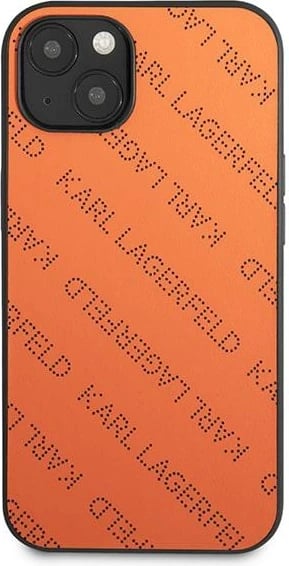 Mbështjellës Karl Lagerfeld KLHCP13SPTLO për iPhone 13 mini, hardcase, portokalli