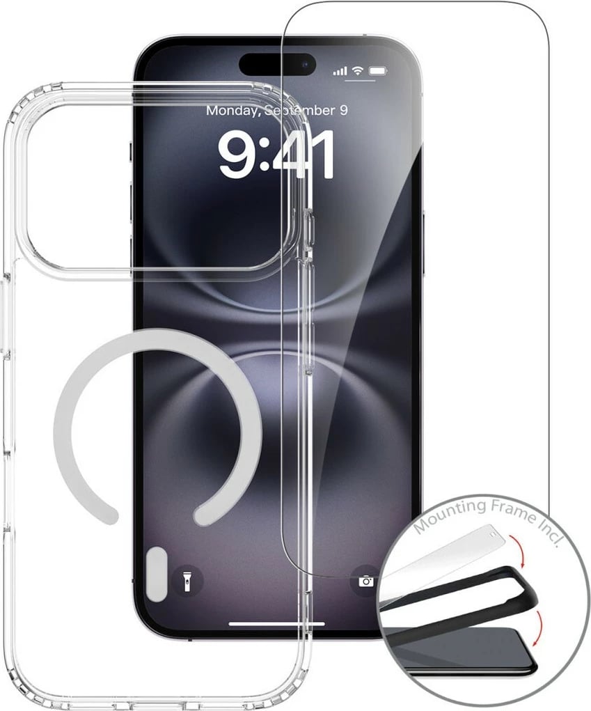 Mbështjellës 4smarts 360 Premium Protection Set për iPhone 17 Pro Max, transparent