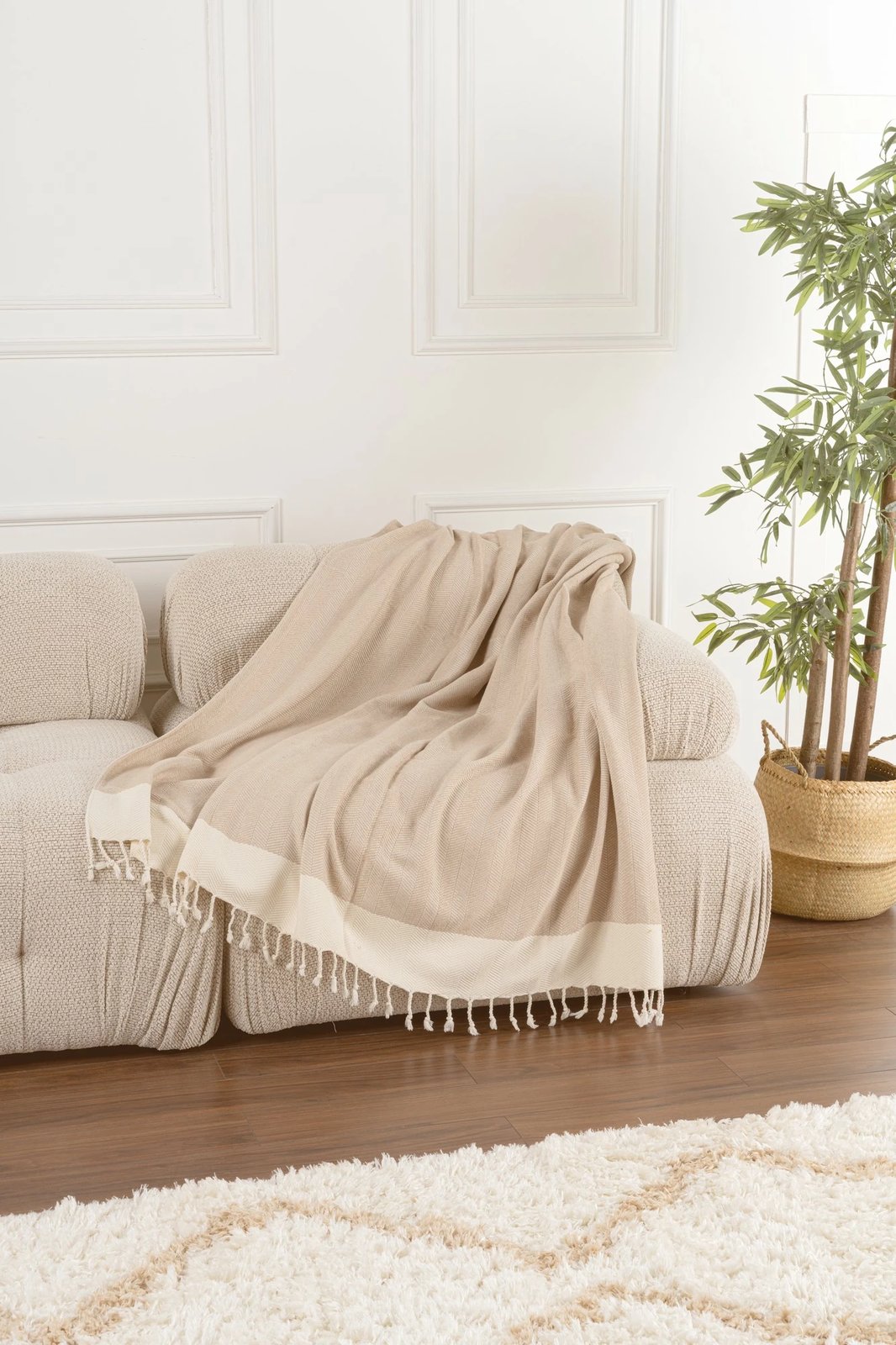 Mbulesë divani L'essentiel, bezhë, Baliksirti, 150x200cm