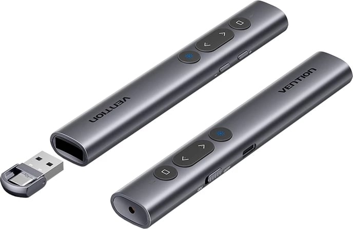 Prezenter wireless Vention KQJH0 me lazer të gjelbër, gri