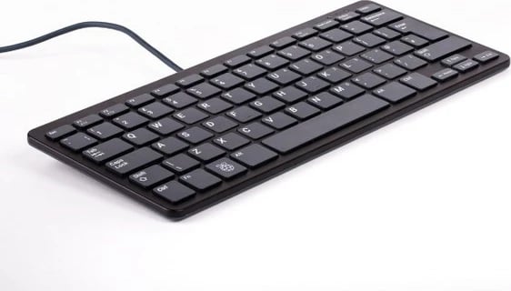 Tastierë mini Raspberry Pi SC0198, mekanike, USB, QWERTZ, e zezë, gri