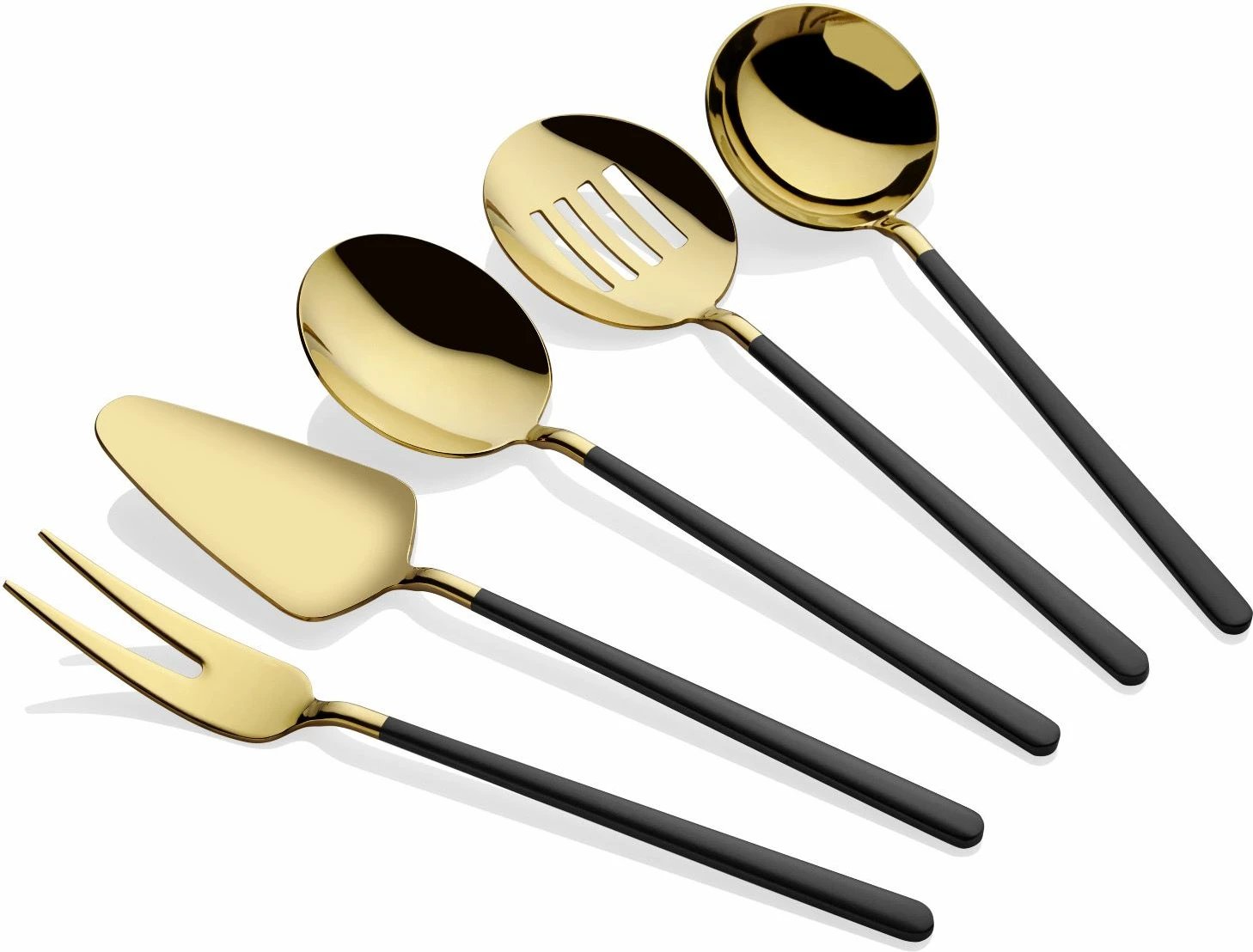 Set shërbimi (5 copë), Hermia Concept, Allegra, ngjyrë ari dhe e zezë