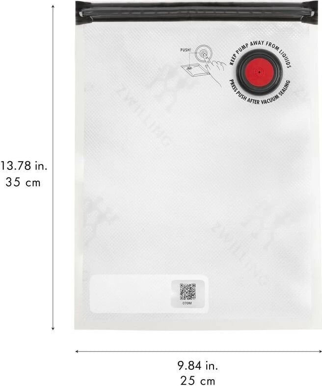 Qese vakumi Zwilling FRESH & SAVE 4L, set 10 copë, transparente