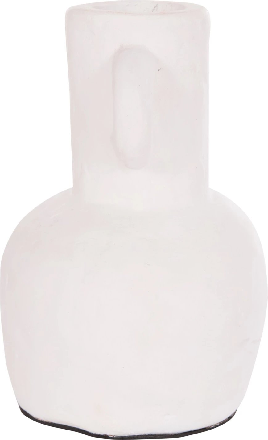 Vazo dekorative CLAYVON, terrakotë, ngjyrë e bardhë, FH4406, 14x20cm