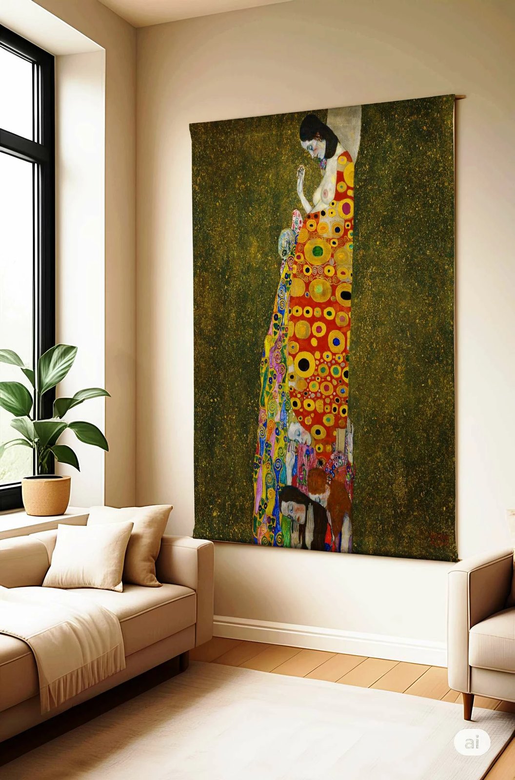 Pikturë dekorative poliestër, Wallity Polybaby, shumëngjyrëshe, 100x140cm