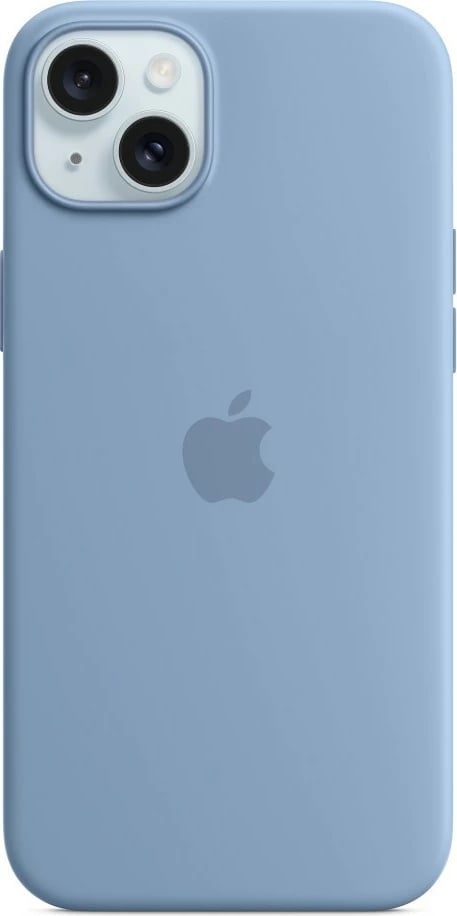 Mbështjellës Apple për iPhone 15 Plus, silikon, MagSafe, 6.7 inch, kaltër