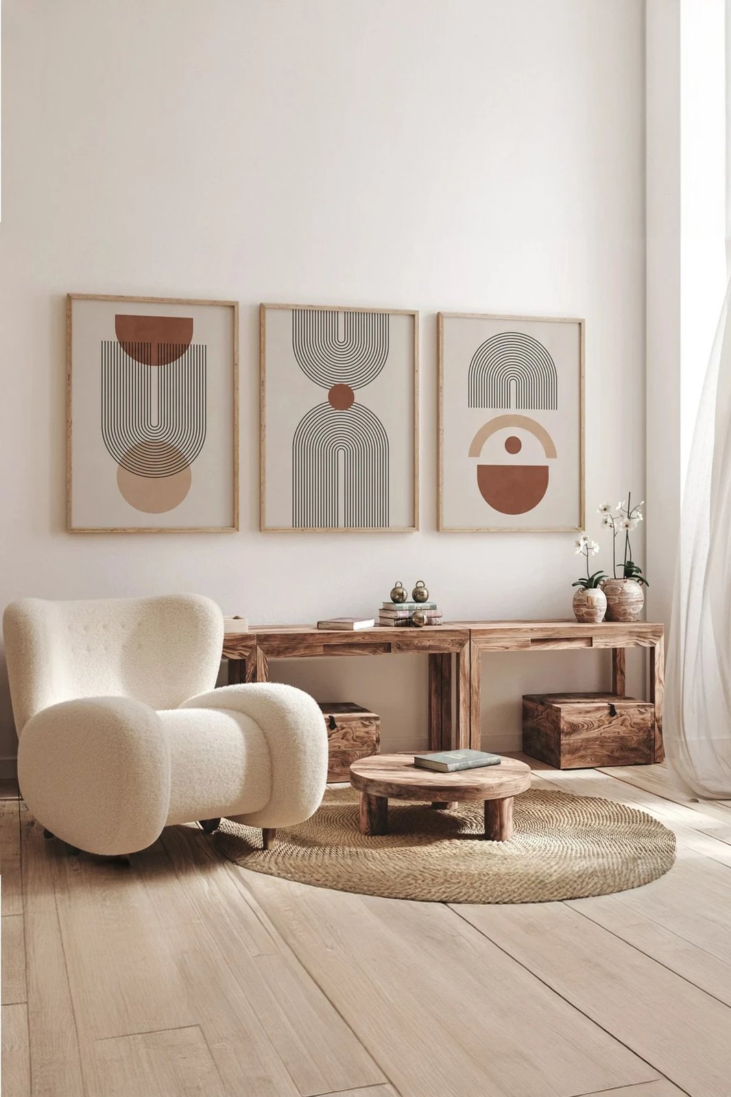 Set pikturash dekorative me kornizë, shumëngjyrëshe, Wallity, 3Dartsohoset46, 3 copë