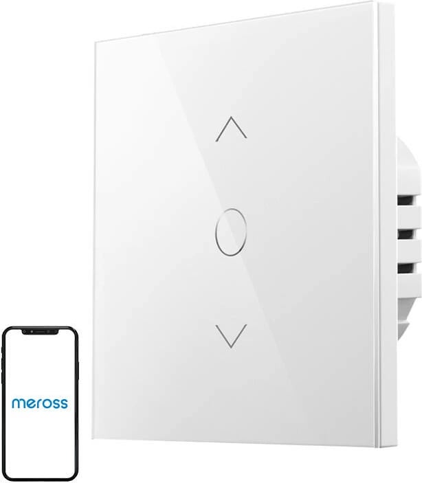 Switch Meross MRS100HK-EU, timer për roleta me Wi‑Fi 2.4 GHz, HomeKit/Alexa/Google, 600W
