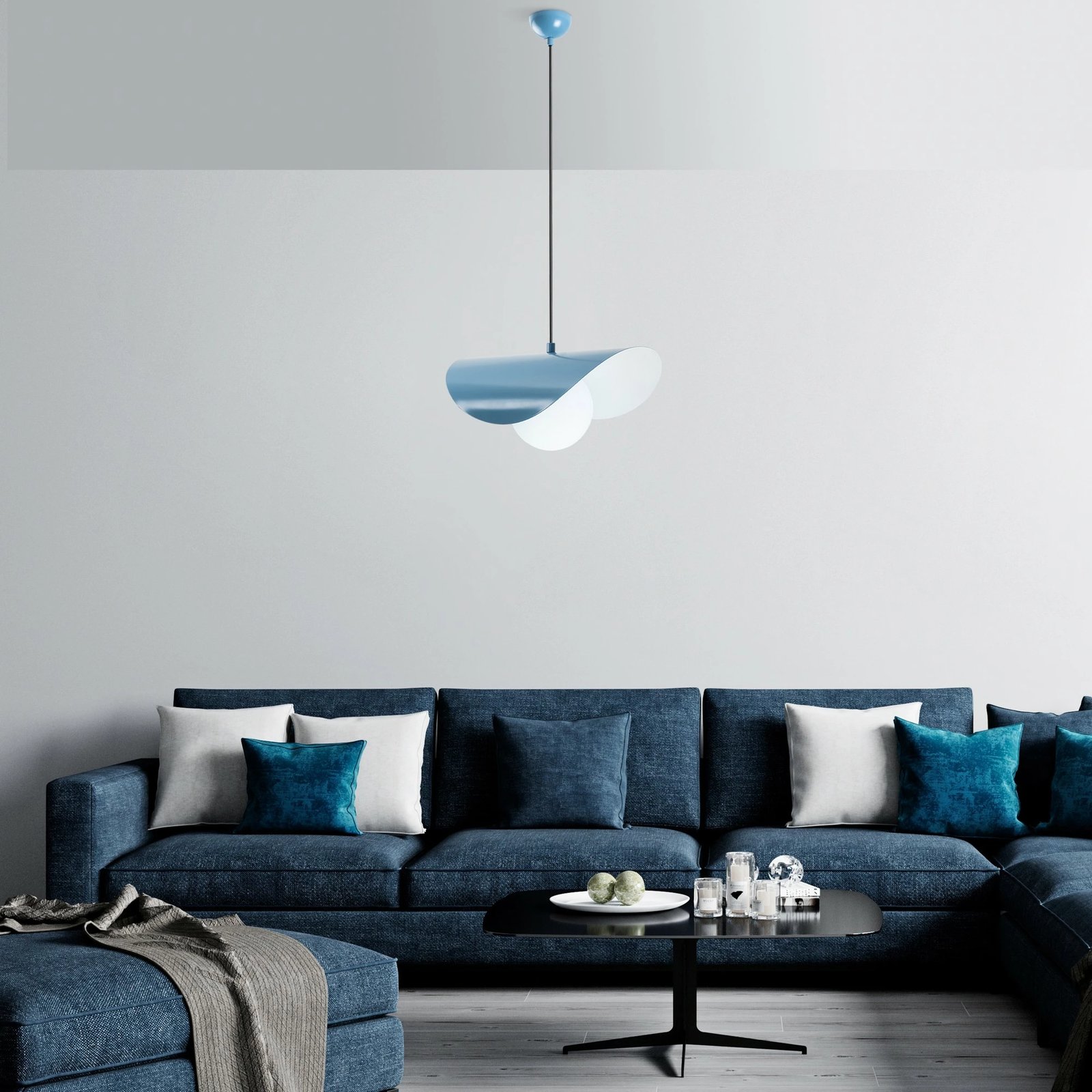 Llambë tavani Opviq, Vatoz - Nus - 2866, ngjyrë kaltër e çelët