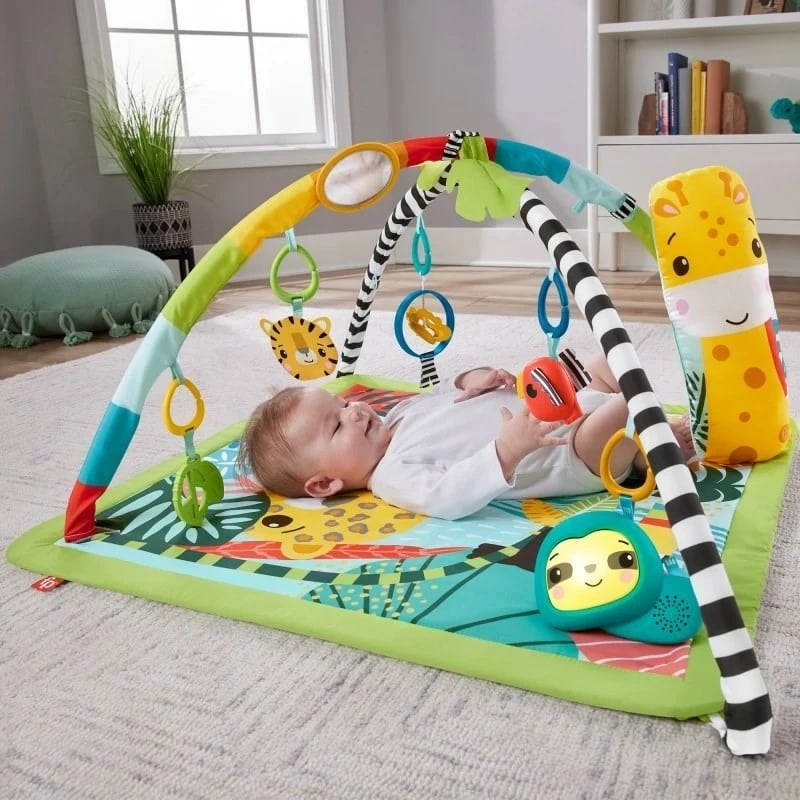 Tapet edukativ Fisher Price 3-në-1 Rainforest, Mattel HJW08, shumëngjyrësh