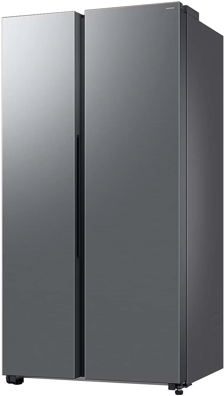 Frigorifer side-by-side Samsung RS70F65QDTEO 659L AI Twin Cooling Plus SpaceMax shpërndarës ujë/akull Wi‑Fi klasa D, argjendtë mat